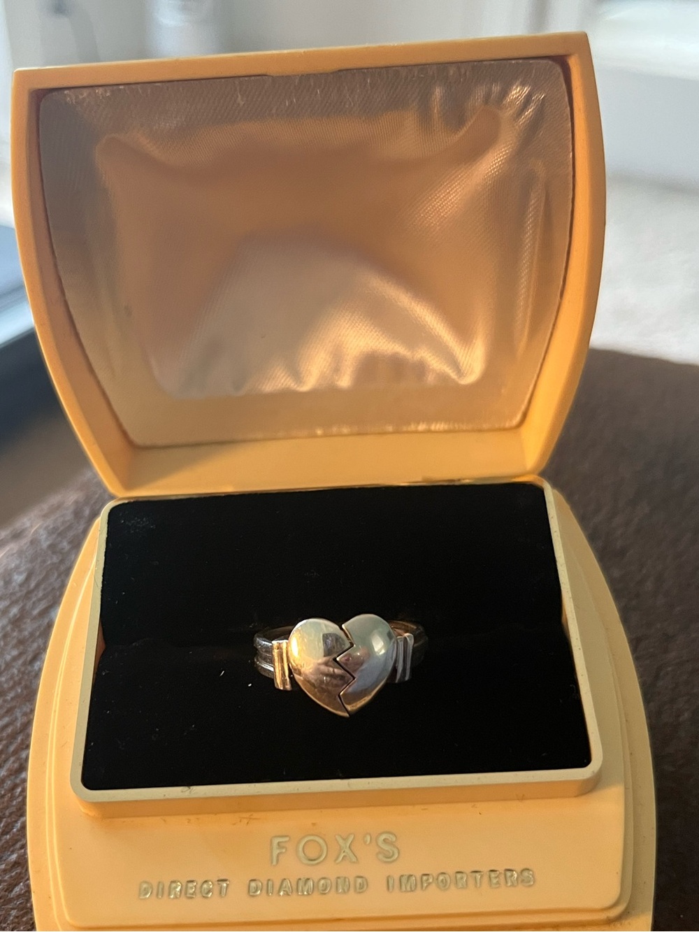 925 broken heart ring